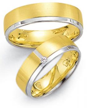 Trauringe Weiss-Gelbgold von Fischer 05 02365/060