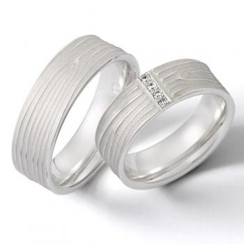 Trauringe Weissgold von Weidner 62156 + 72156