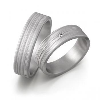 Trauringe Weissgold von Weidner 62157 + 72157