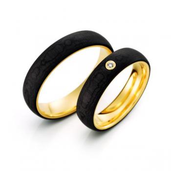 Trauringe Carbon von Weidner 62586 + 72586