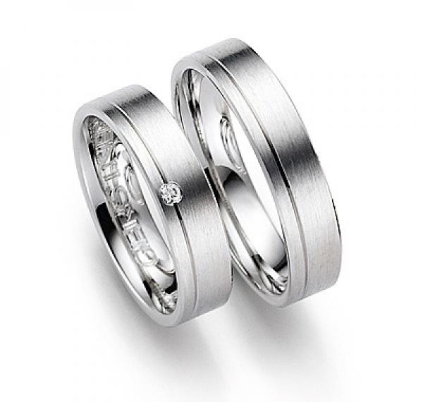 August Gerstner Trauringe Weissgold 4/27036/5 + 27036/5