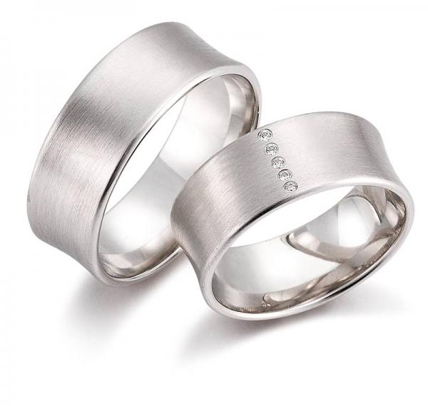 Trauringe Weissgold von Gerstner 4/27263/8 + 27263/8