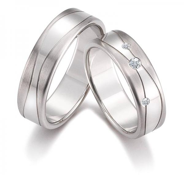 Trauringe Weissgold von Gerstner 4/20017/6 + 20017/6