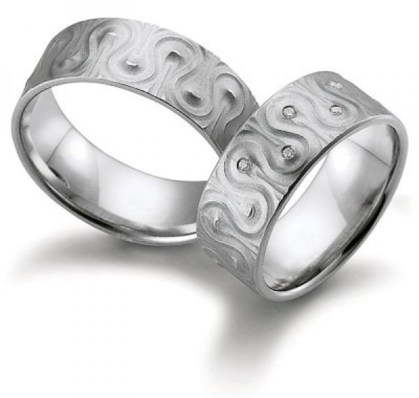 Trauringe Weissgold von Gerstner 4/28254/8 + 28254/8