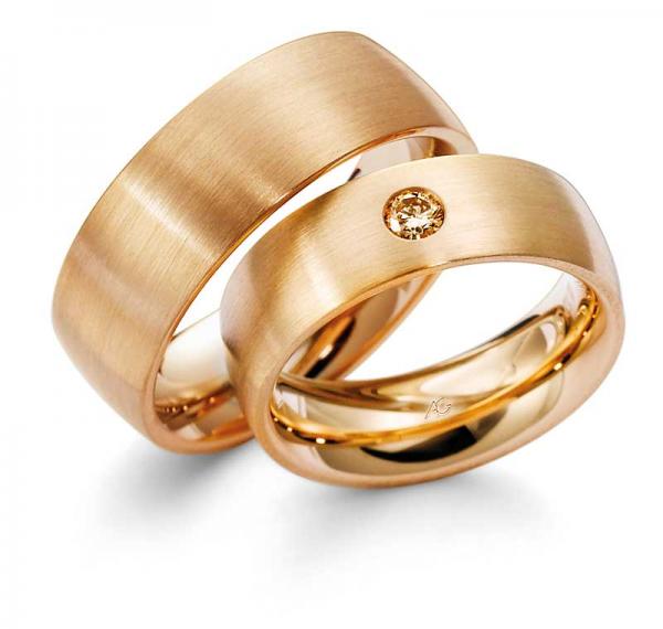 August Gerstner Trauringe Rosegold 4/28427/7 + 28398/7