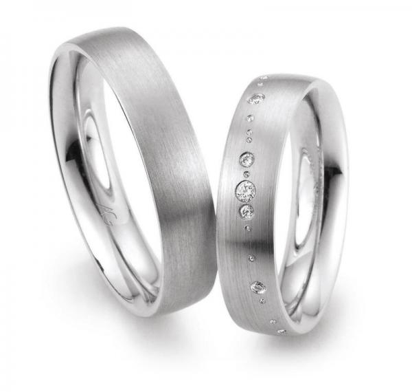 Trauringe Weissgold von Gerstner 4/28491/5 + 28491/5