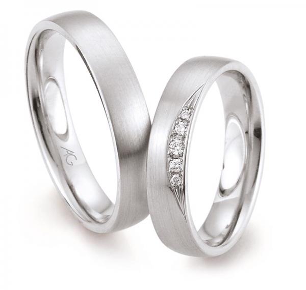 Trauringe Weissgold von Gerstner 4/28486/4.5