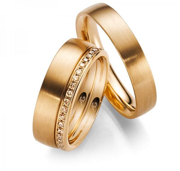 Trauringe Rosegold von Gerstner 29736/2.5 + 28398/3