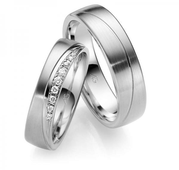 Trauringe Palladium von Gerstner 4/28550/6 + 28550/6