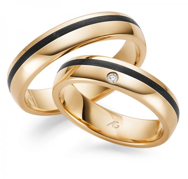 Trauringe Carbon von Gerstner 4/28575/5 +28575/5