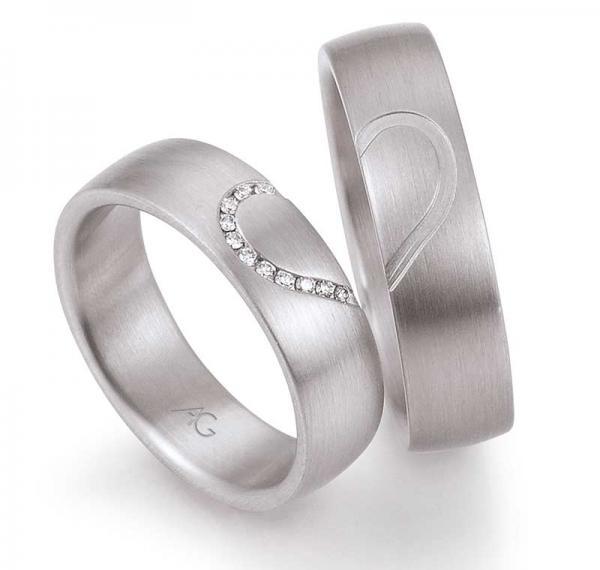 Trauringe Palladium von Gerstner 4/28581/6 + 28581/6