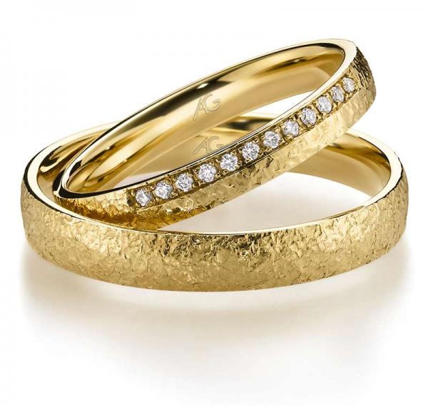 Trauringe Gelbgold von Gerstner 4/28698/3 + 28698/3.5