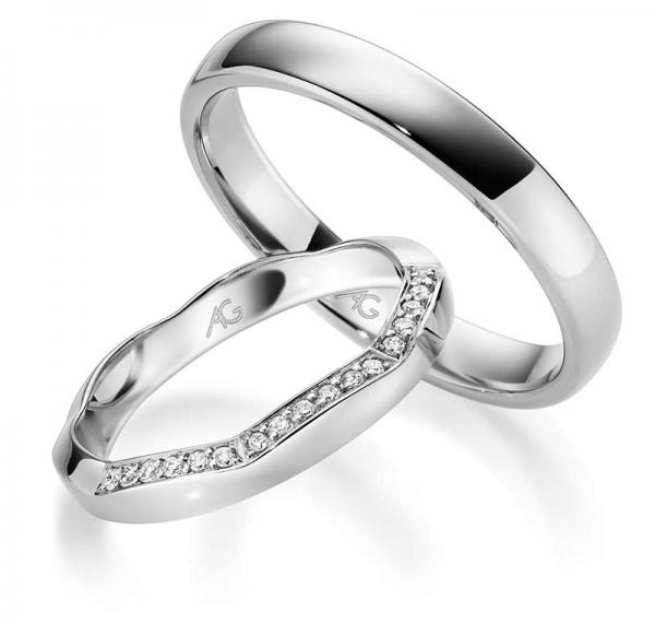 Trauringe Weissgold von Gerstner 4/28713/3