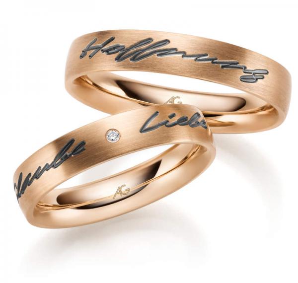 August Gerstner Trauringe Rosegold 31139/4.5 + 4/31139/4.5