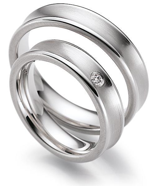 Trauringe Weissgold von Gerstner 4/27189/6 + 27189/6