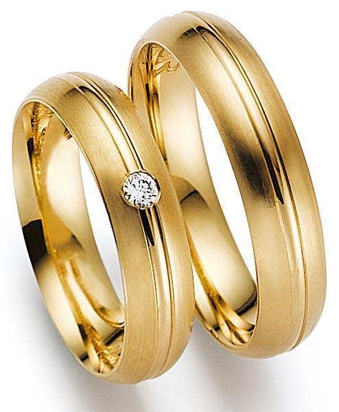 Trauringe Gelbgold von Gerstner 4/20801/5 + 20801/5