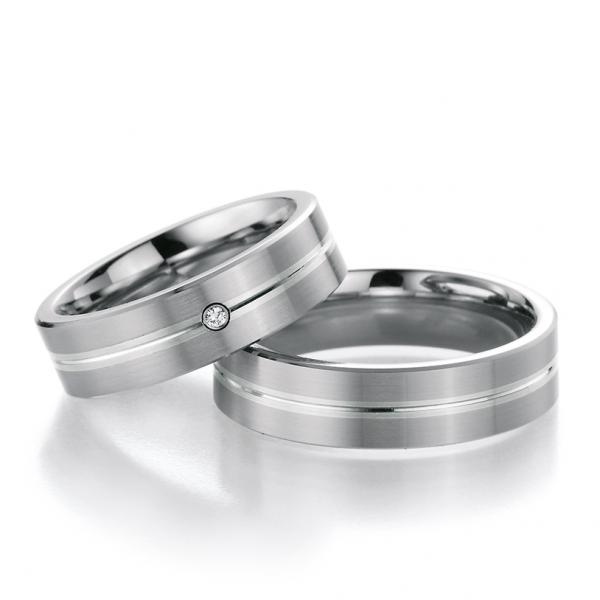 Partnerringe Edelstahl Gold/Keramik von Bayer 60 05024 /060