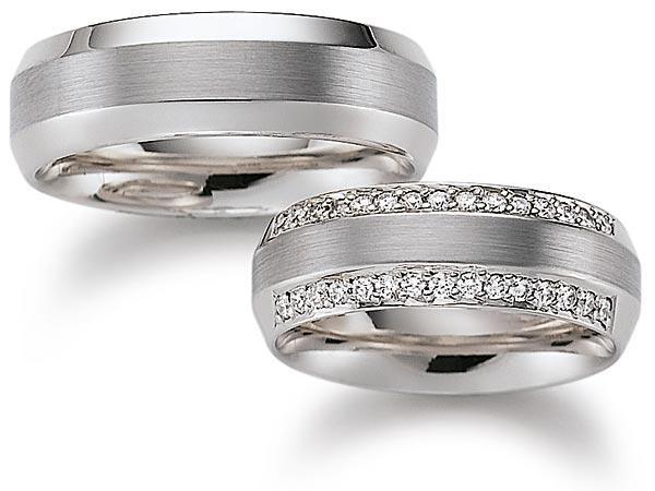 Trauringe Weissgold von Gerstner 4/26956/7 + 26956/7