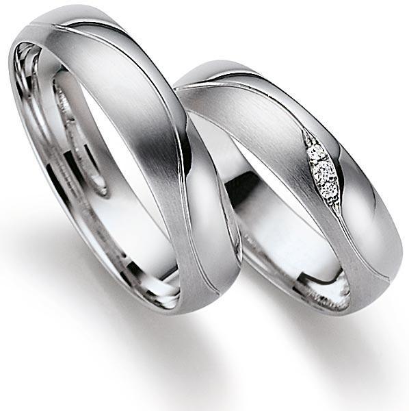 Trauringe Weissgold von Gerstner 4/20422/5 + 20422/5