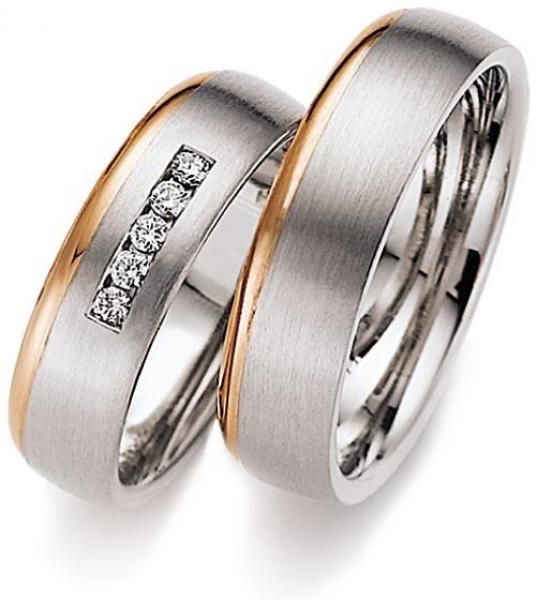 Trauringe Weiss-Rotgold von Gerstner 4/20208/6 + 20208/6