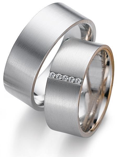 Trauringe Weissgold von Gerstner 4/20217/8 + 20217/8