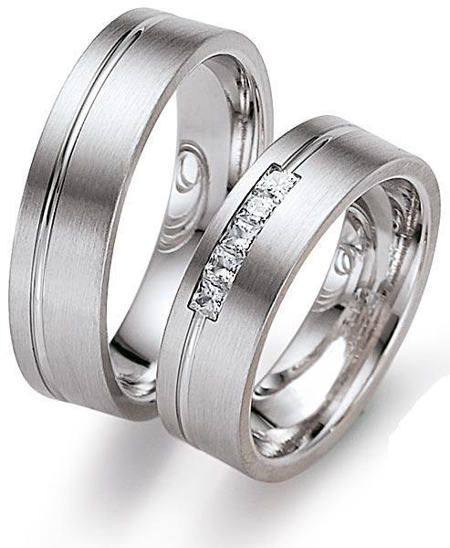 Trauringe Weissgold von Gerstner 4/20219/6 + 20219/6