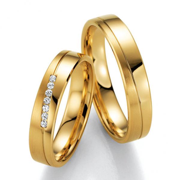 Trauringe Gelbgold von Ruesch 66/20610 + 66/20620