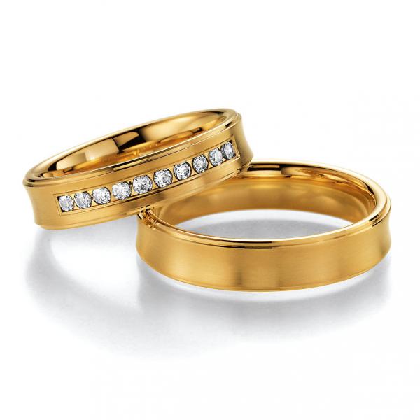 Trauringe Gelbgold von Ruesch 66/20490 + 66/20500