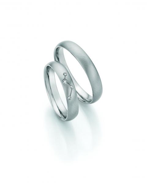 Nowotny-Collection Ruesch Partnerringe Edelstahl 88/23010-040 + 88/23020-040