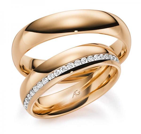 Trauringe Rosegold von Gerstner 4/28625/5 + 28625/5