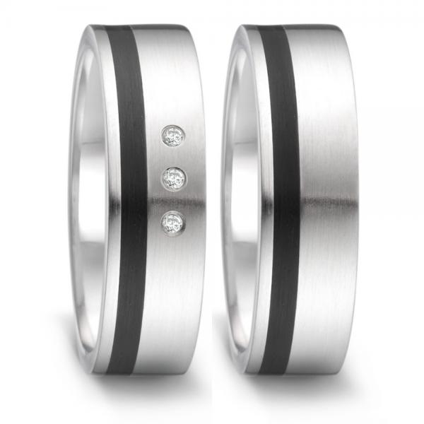 Trauringe Edelstahl von TeNo  306390 + 306378