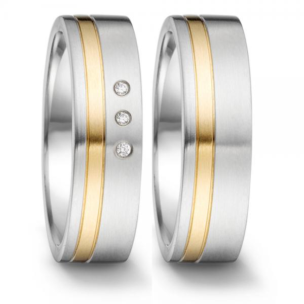 Partnerringe Edelstahl von TeNo  306456 + 306453