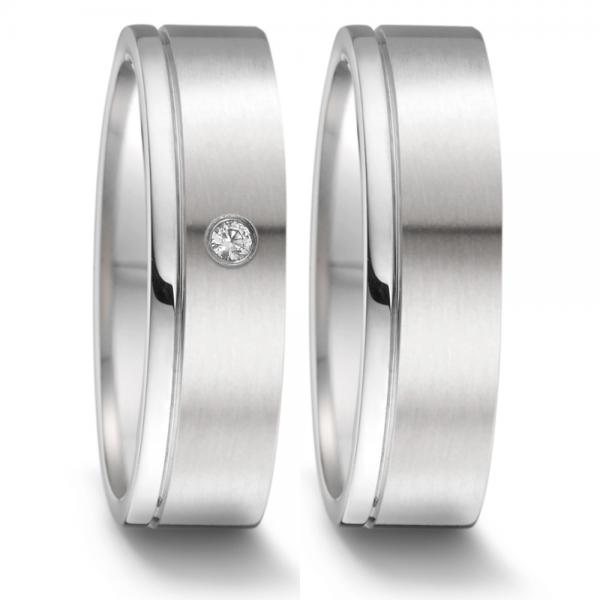 Partnerringe Edelstahl von TeNo  306579 + 306576
