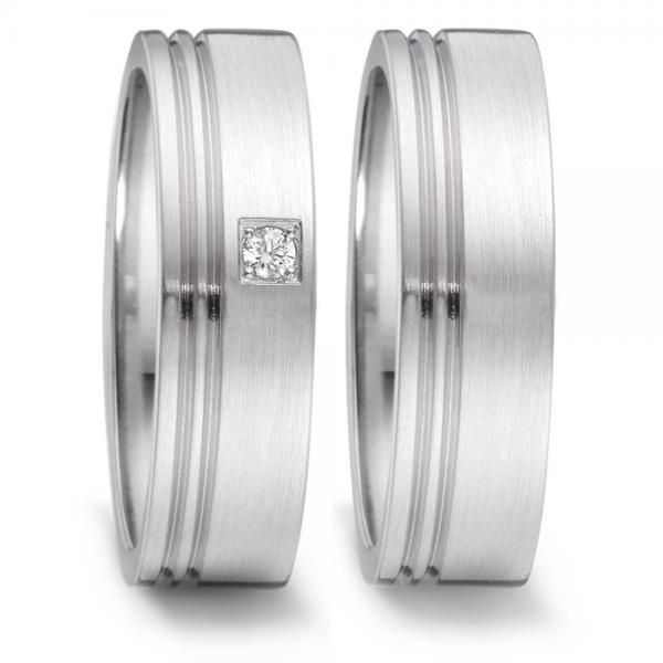 Partnerringe Edelstahl von TeNo  306582 +  306572