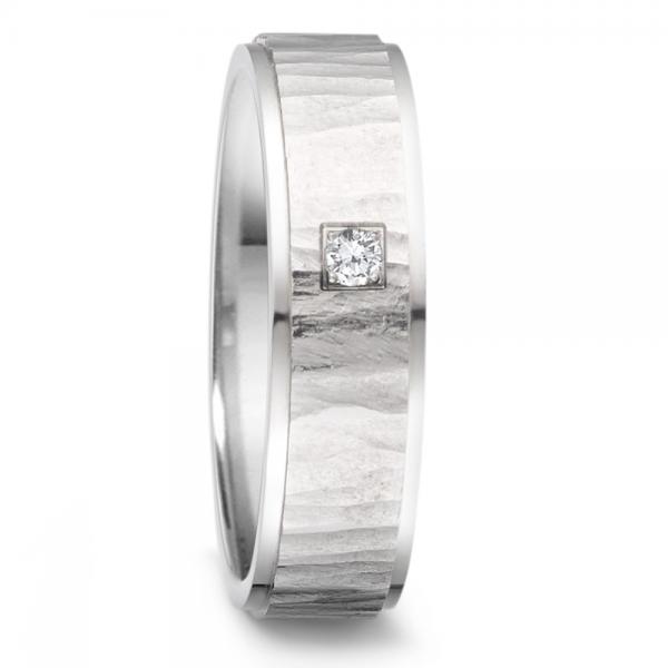 TeNo Ring Edelstahl Partnerring TaMoR mit Brillant  306585
