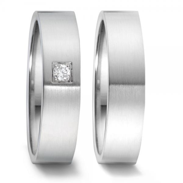 Partnerringe Edelstahl von TeNo  306586 + 306571