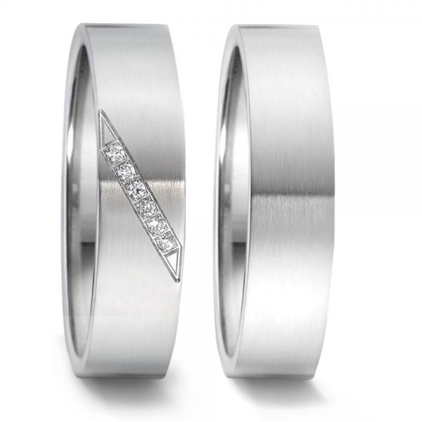 Partnerringe Edelstahl von TeNo  306587 + 306571