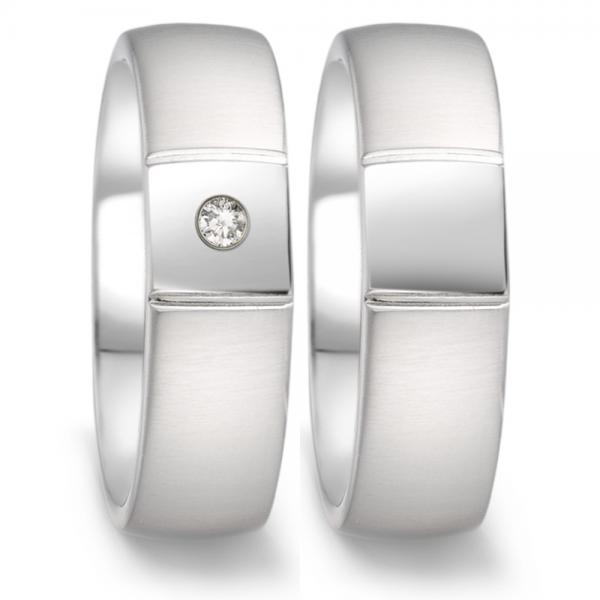 Partnerringe Edelstahl von TeNo  306701 + 306694