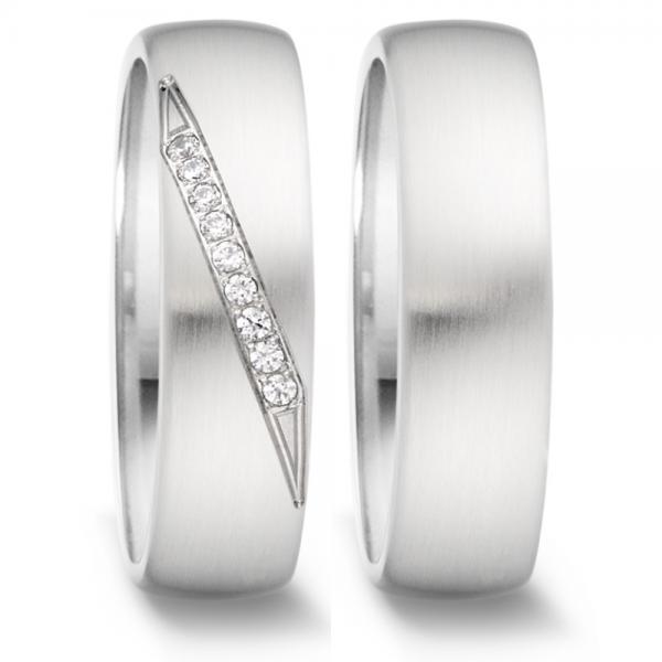 Partnerringe Edelstahl von TeNo  306706 + 306693