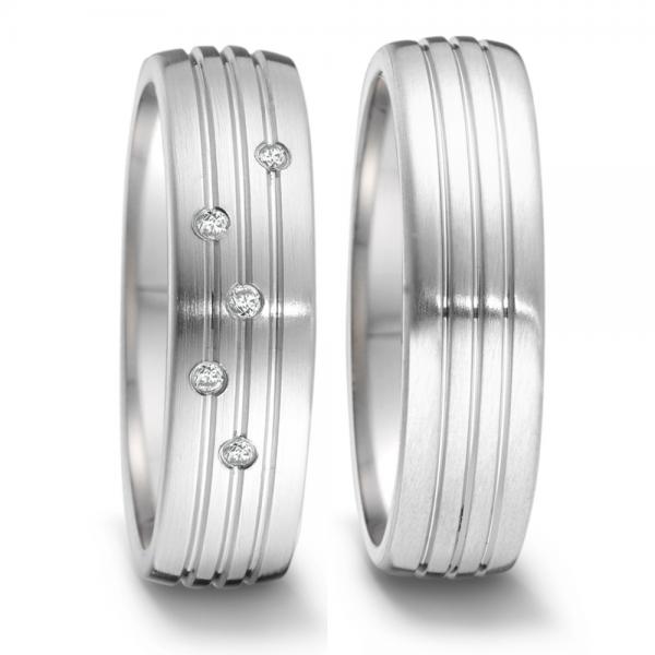 Partnerringe Edelstahl von TeNo  306707 + 306696