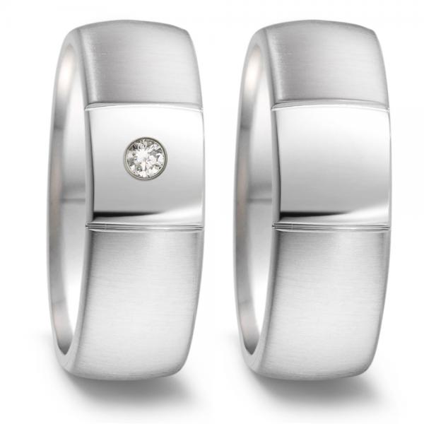 Partnerringe Edelstahl von TeNo  306715 + 306709