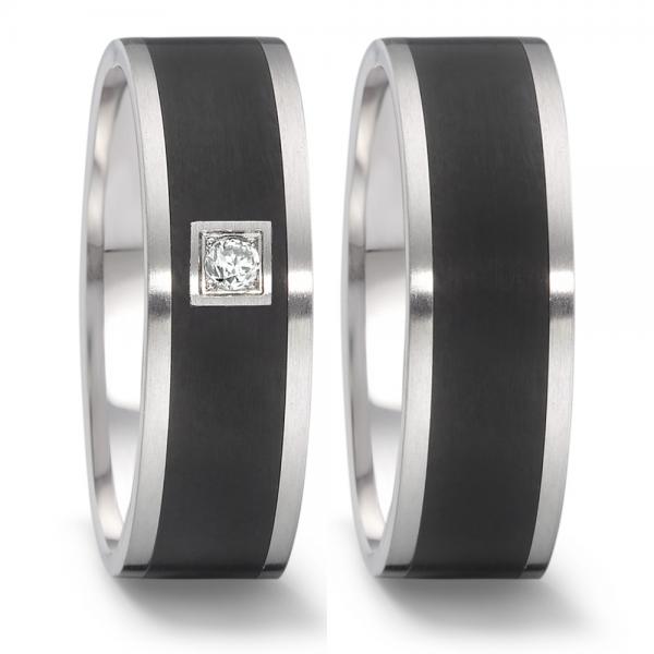 Partnerringe Edelstahl von TeNo  307471 + 307470