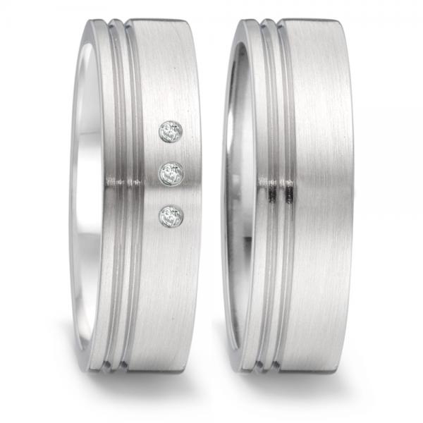 Partnerringe Edelstahl von TeNo  307509 + 306572