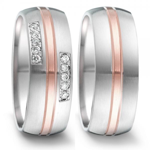 Partnerringe Edelstahl von TeNo  308058 + 308057
