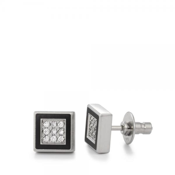 TeNo Edelstahl Ohrstecker Brillant Keramik  034.13P02.D36