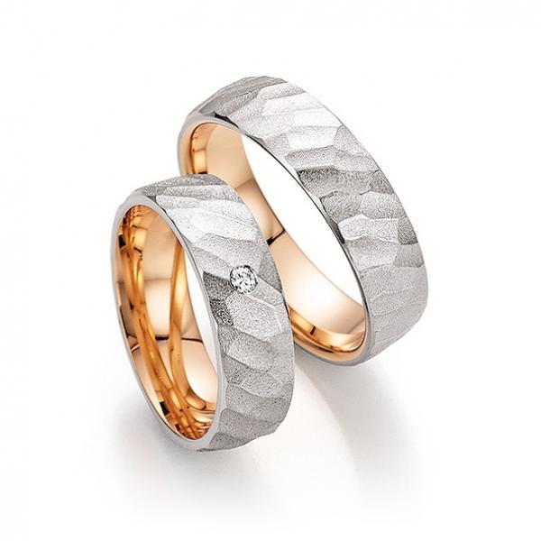 Trauringe Weiss-Rotgold von Fischer 38 07567-060