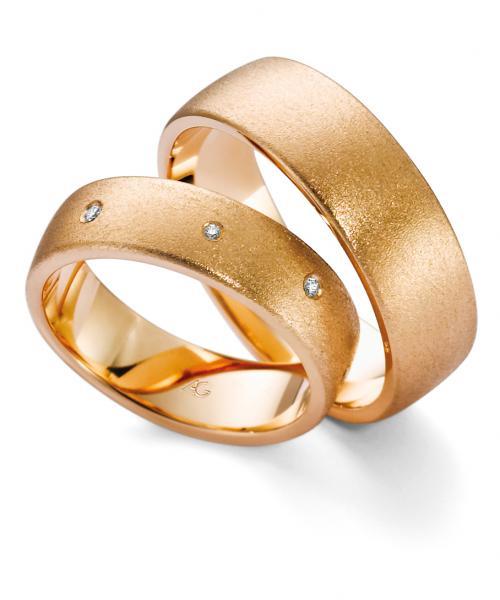 Trauringe Rosegold von Gerstner 4/28417/6 + 28417/7