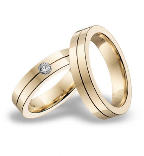 Trauringe Gelbgold von Breuning 48 001130 / 48 001140