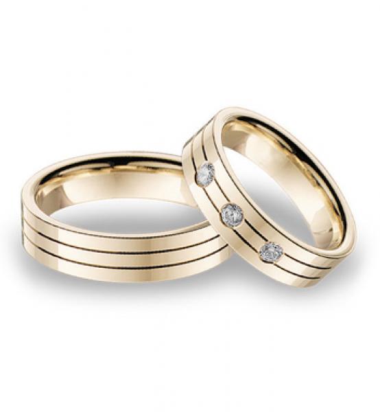 Trauringe Gelbgold von Breuning 48 001270 / 48 001280
