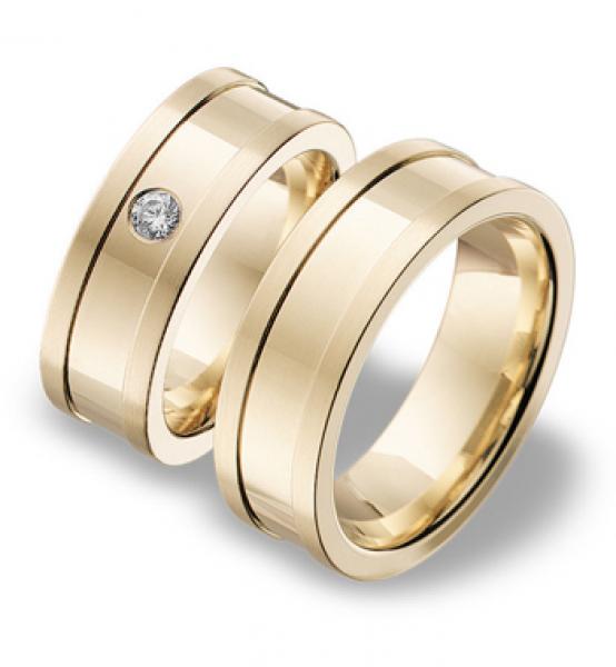 Trauringe Gelbgold von Breuning 48 001390 / 48 001400